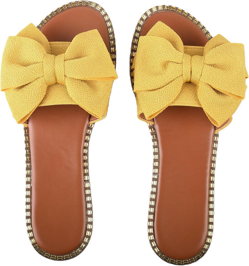 Ribbon Bow Flat Slides