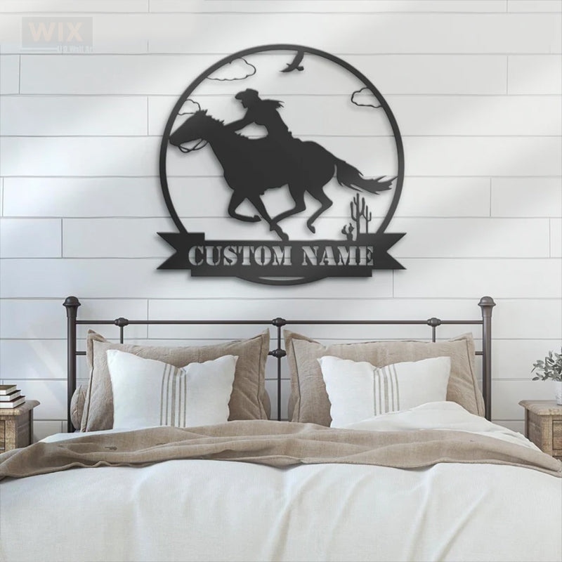 Horse LED Metal Sign