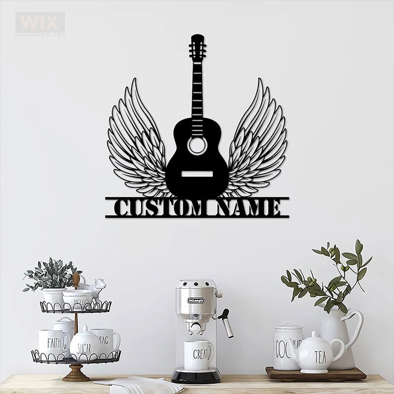 Guitar LED Metal Sign