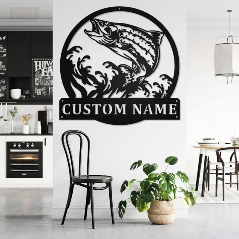 Fishing LED Metal Sign - Wix Decor