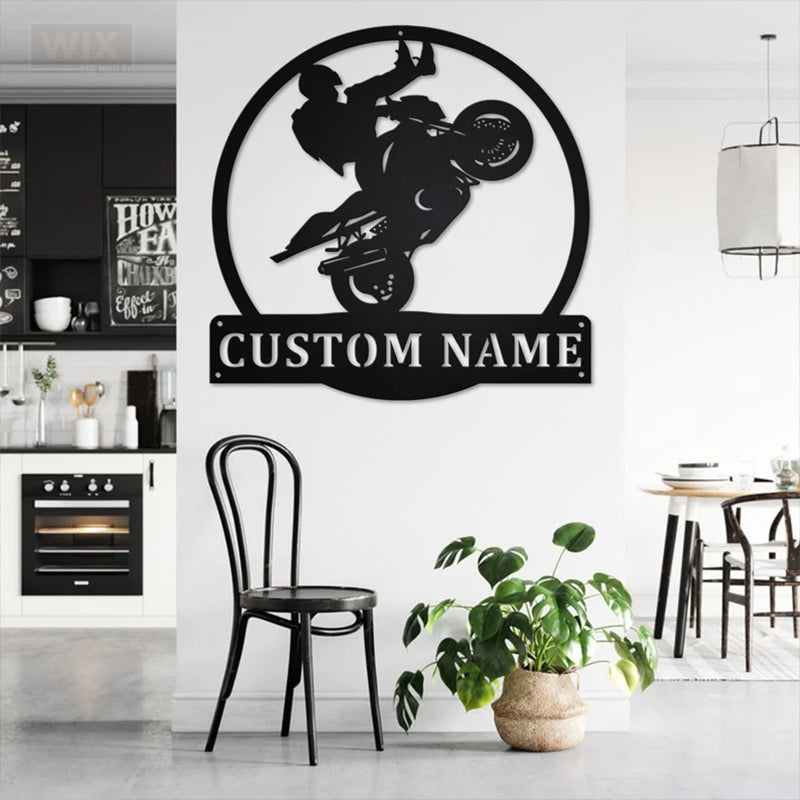 Mountain Bike LED Metal Sign - Wix Decor
