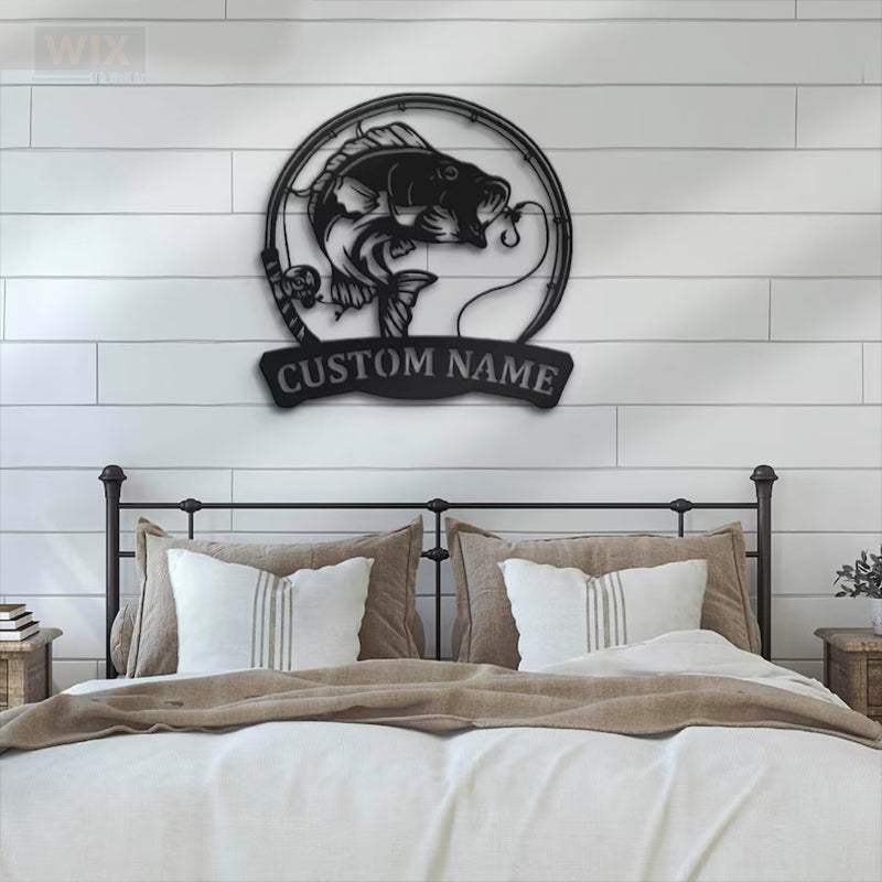 Fishing LED Metal Sign