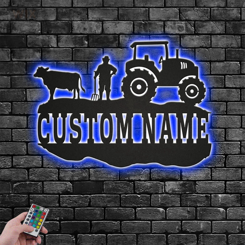 Farm LED Metal Sign