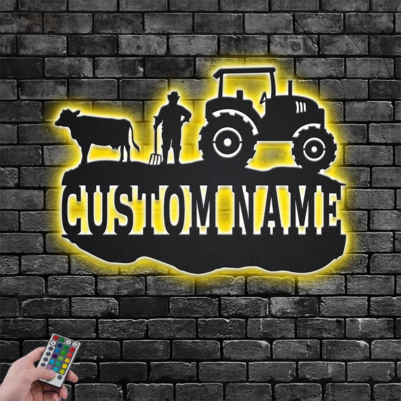 Farm LED Metal Sign
