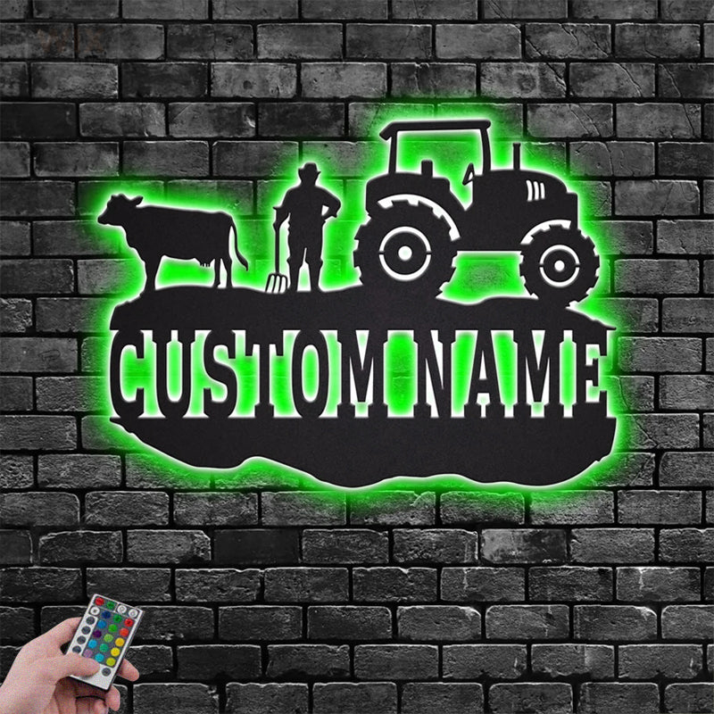Farm LED Metal Sign