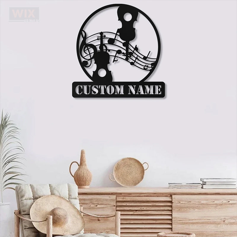 Guitar LED Metal Sign