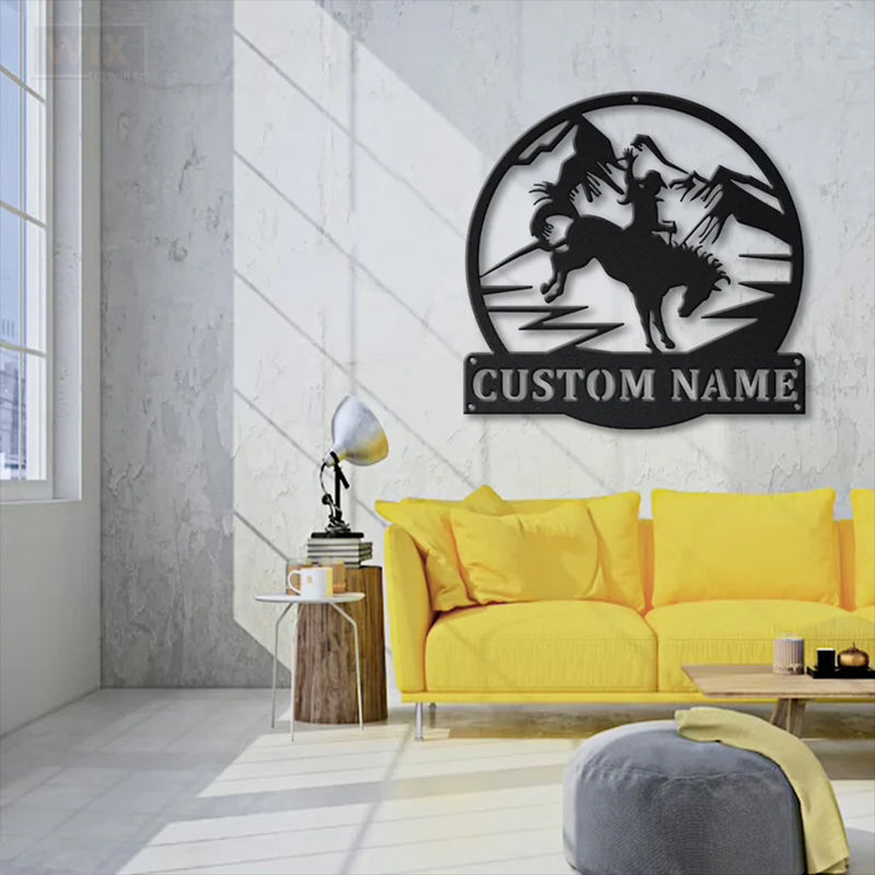 Horse LED Metal Sign