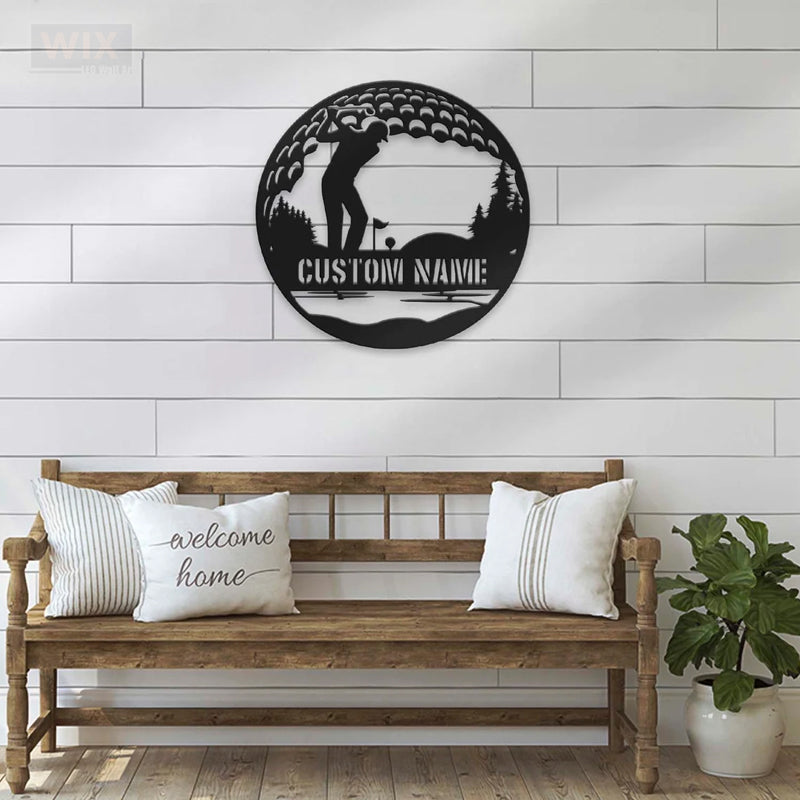 Golf LED Metal Sign