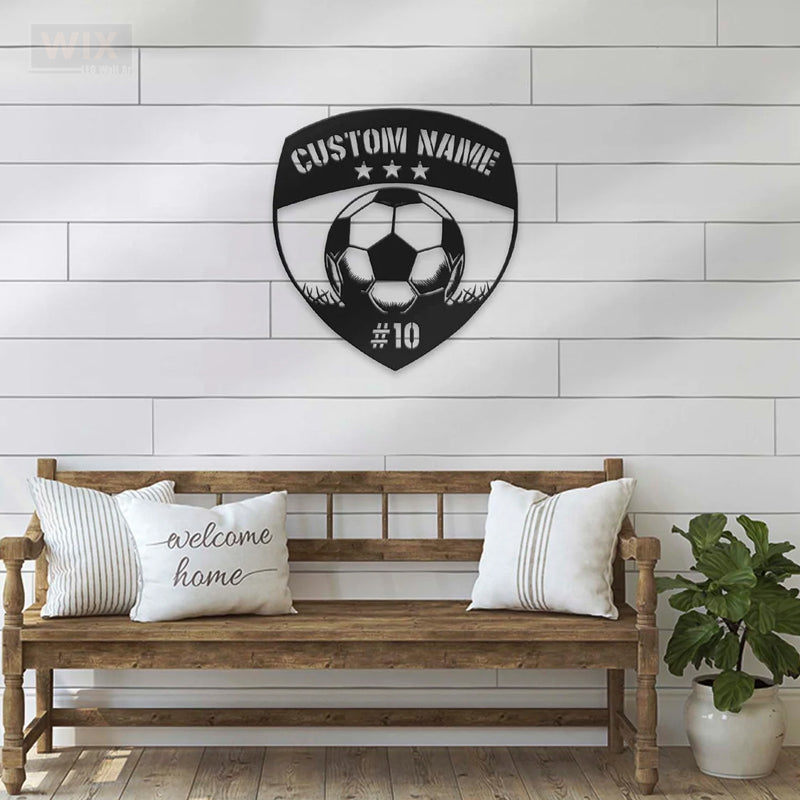 Soccer LED Metal Sign - Wix Decor