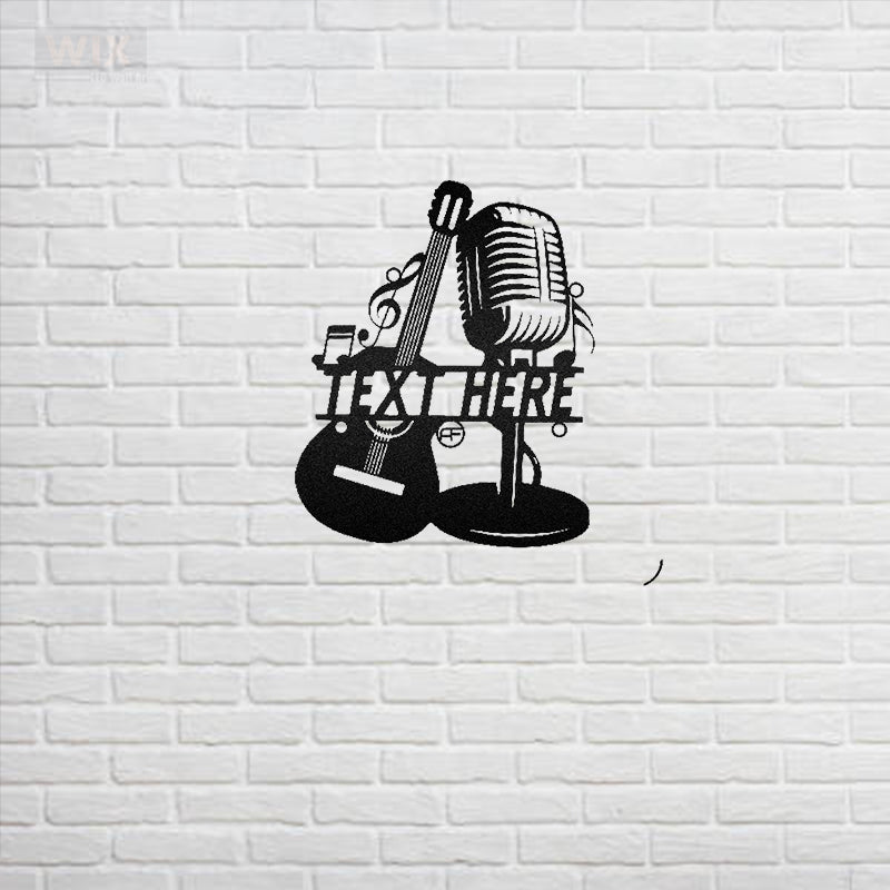 Guitar LED Metal Sign