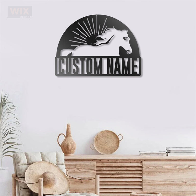 Horse LED Metal Sign - Wix Decor