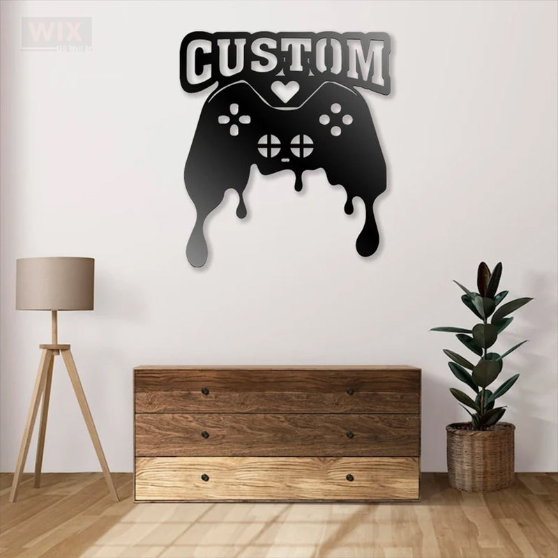 Gamer Zone LED Metal Sign - Wix Decor