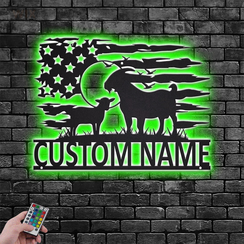 Farm LED Metal Sign