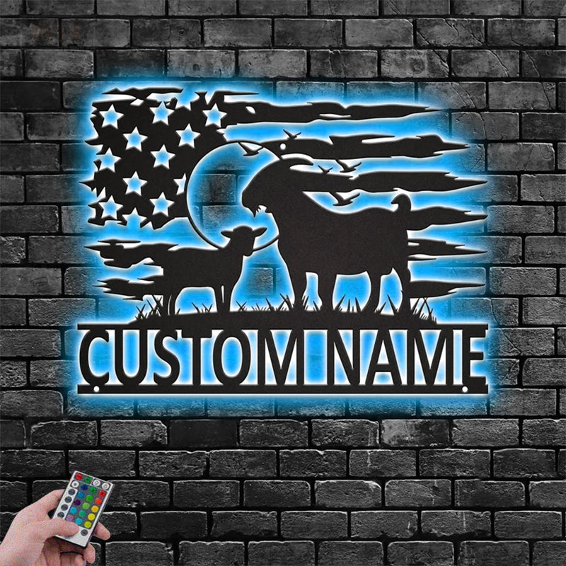 Farm LED Metal Sign