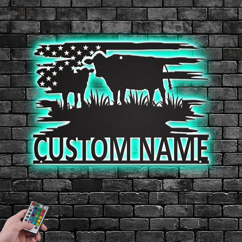 Farm LED Metal Sign - Wix Decor
