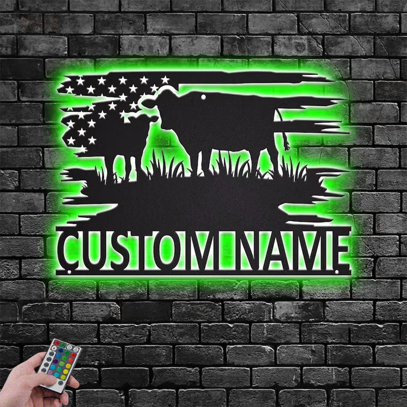 Farm LED Metal Sign - Wix Decor