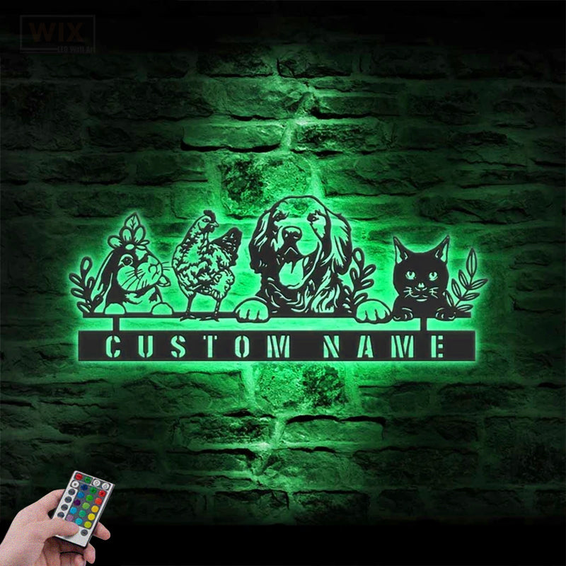 Farm LED Metal Sign - Wix Decor