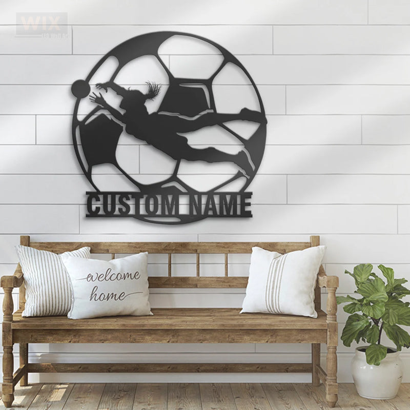 Soccer LED Metal Sign - Wix Decor