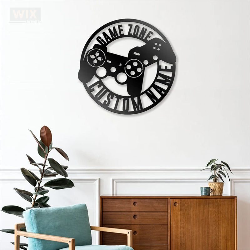 Gamer Zone LED Metal Sign