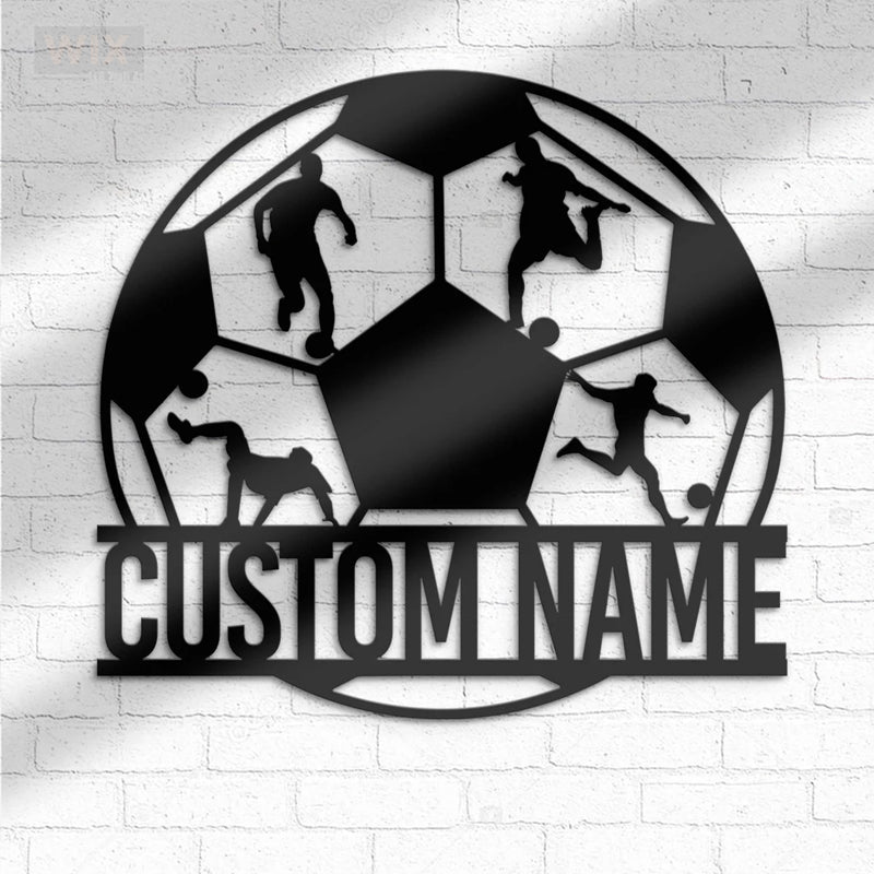 Soccer LED Metal Sign - Wix Decor