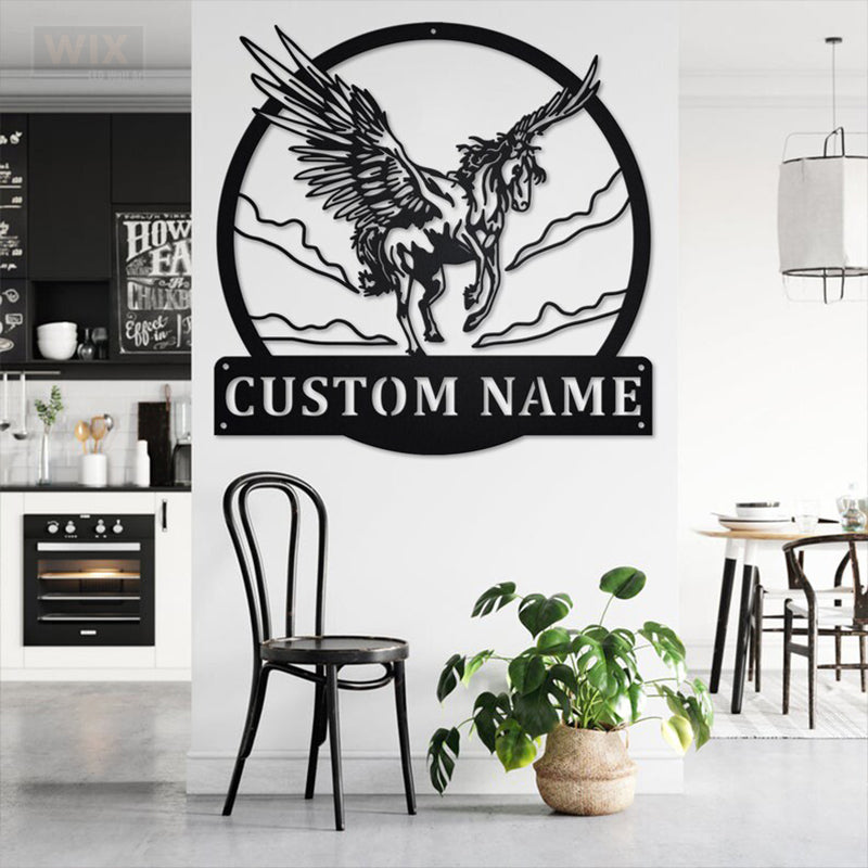 Horse LED Metal Sign