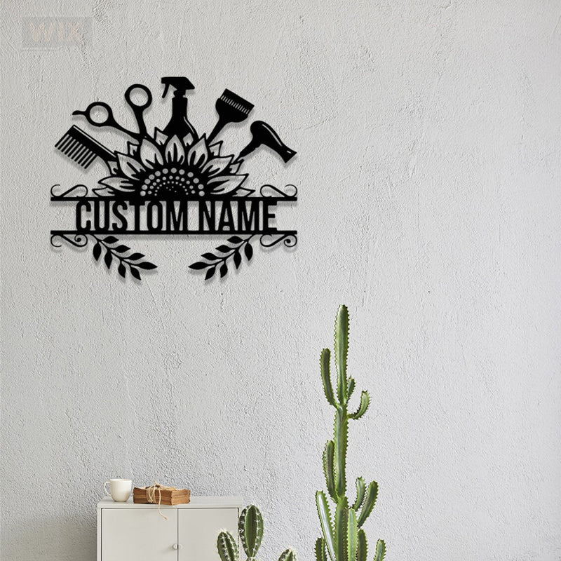 Barber & Salon Led Metal Sign - Wix Decor