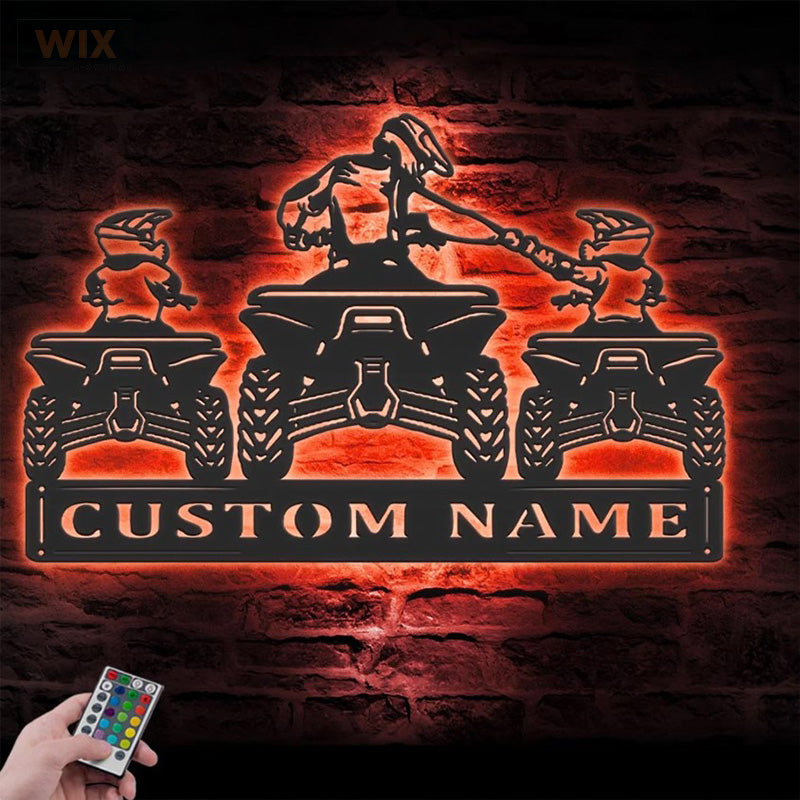 Motorcycle LED Metal Sign - Wix Decor