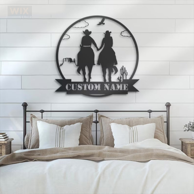 Horse LED Metal Sign