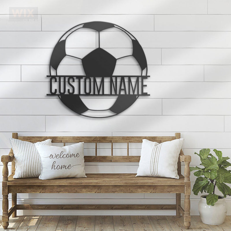 Soccer LED Metal Sign - Wix Decor