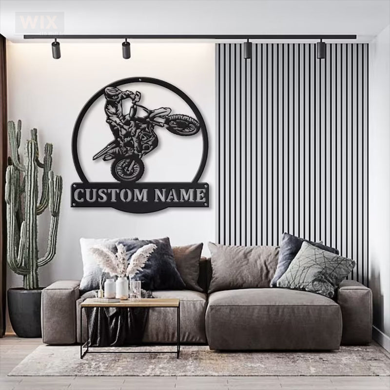 Mountain Bike LED Metal Sign - Wix Decor