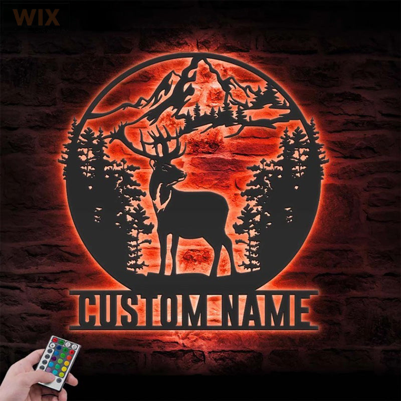 Hunting LED Metal Sign - Wix Decor
