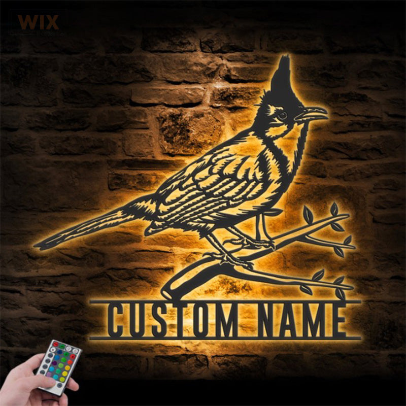 Birds LED Metal Sign
