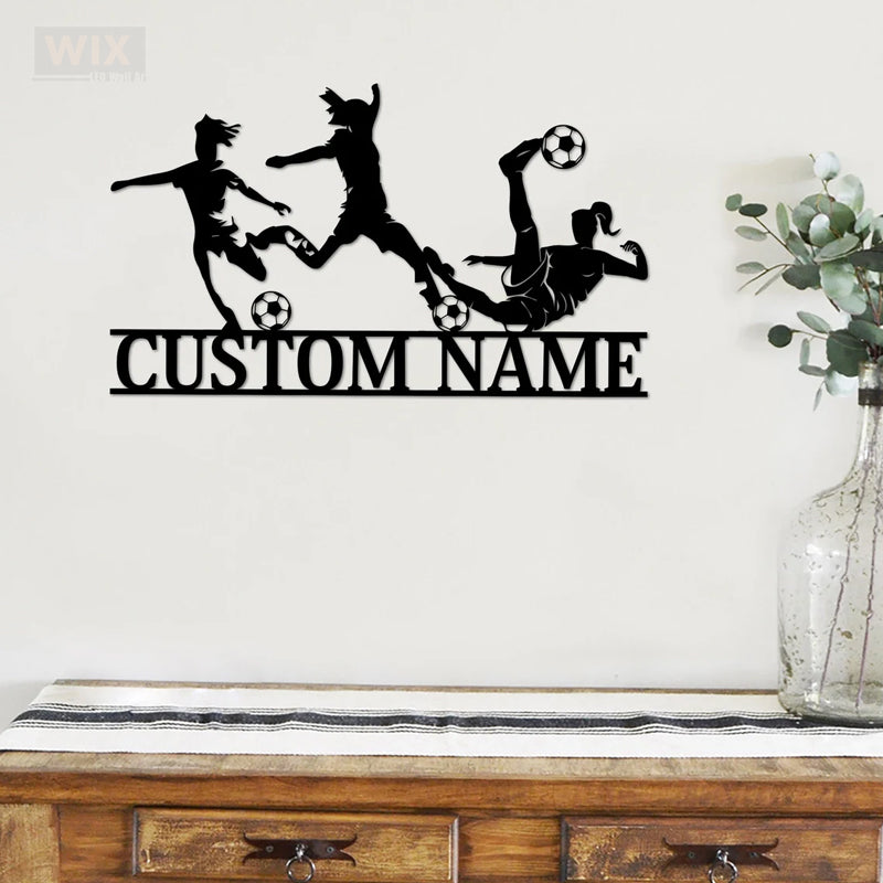 Soccer LED Metal Sign - Wix Decor