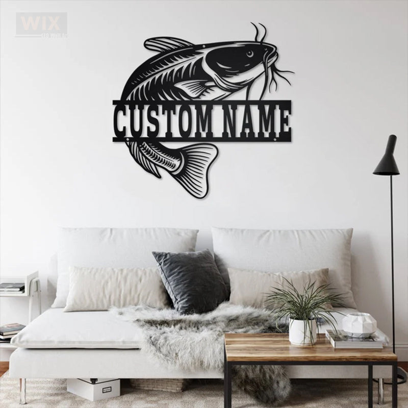 Fishing LED Metal Sign