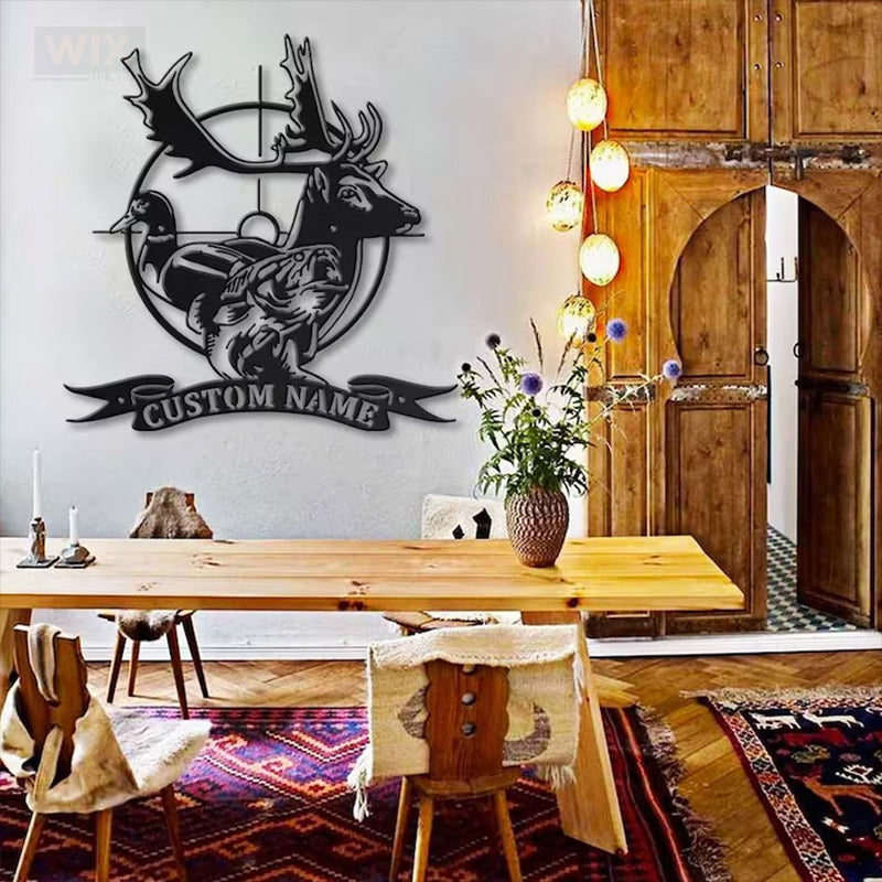 Fishing LED Metal Sign