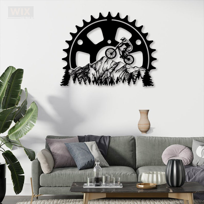 Mountain Bike LED Metal Sign - Wix Decor