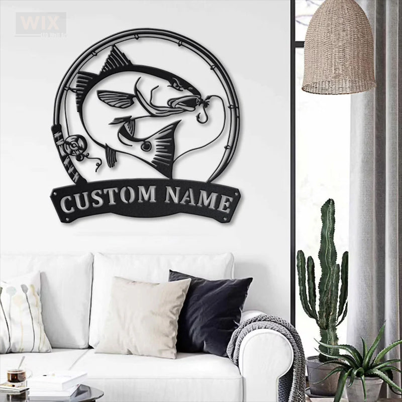 Fishing LED Metal Sign - Wix Decor