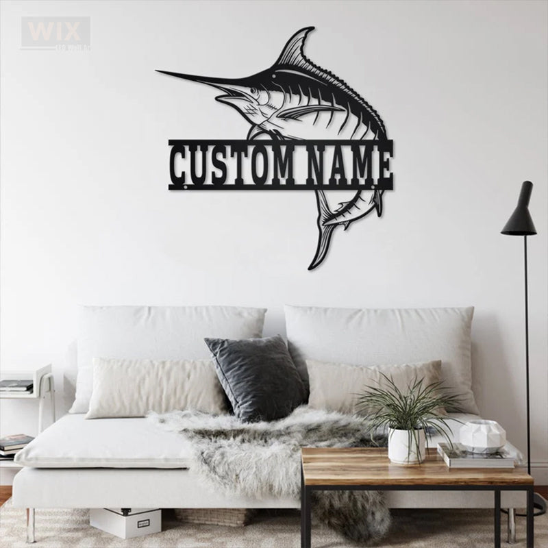 Fishing LED Metal Sign - Wix Decor