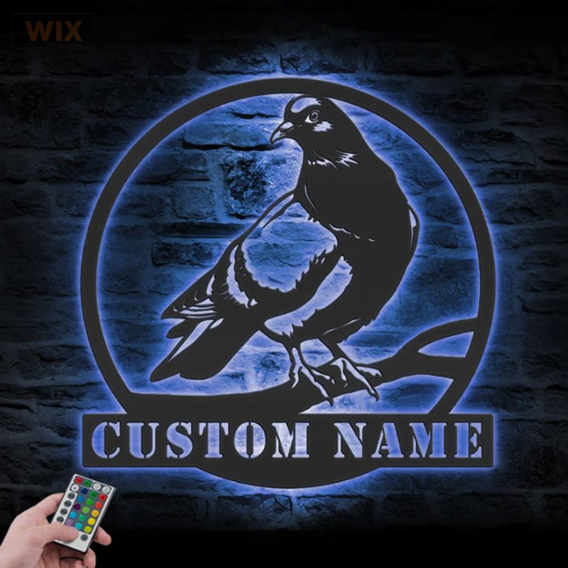 Birds LED Metal Sign - Wix Decor