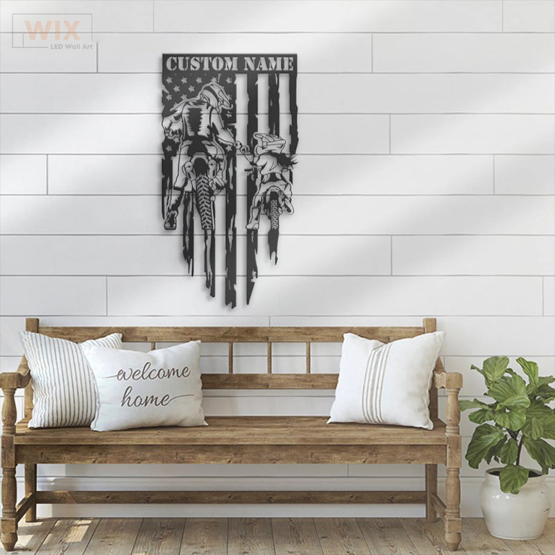 Motorcycle LED Metal Sign - Wix Decor