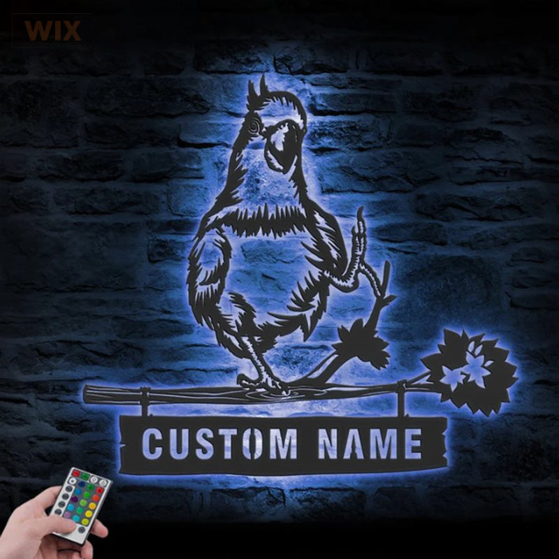Birds LED Metal Sign