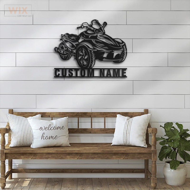 Motorcycle LED Metal Sign - Wix Decor
