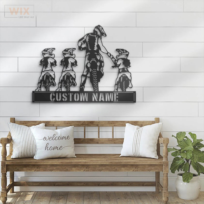 Motorcycle LED Metal Sign - Wix Decor