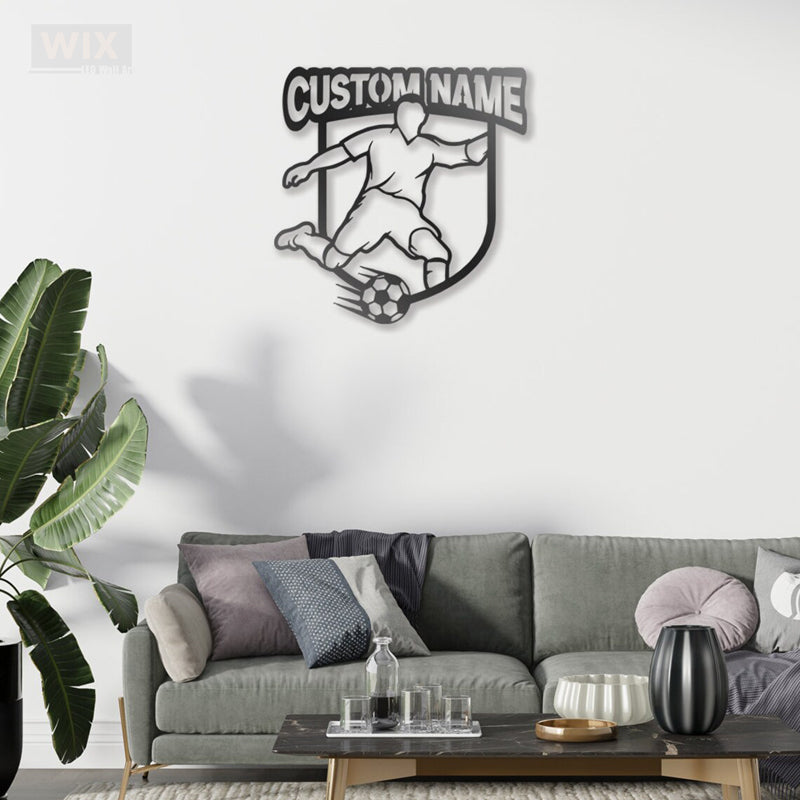 Soccer LED Metal Sign - Wix Decor