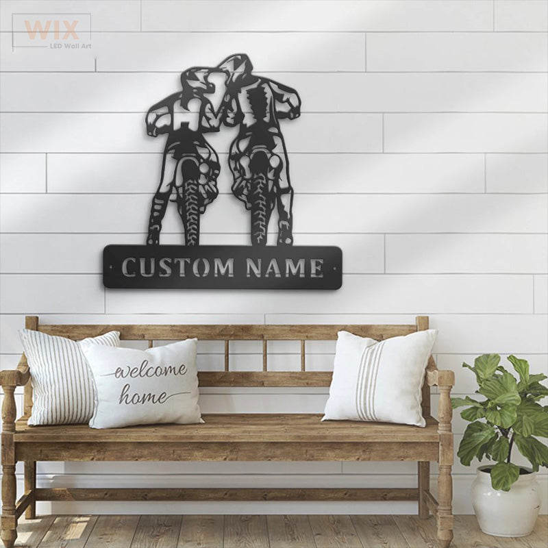 Motorcycle LED Metal Sign - Wix Decor