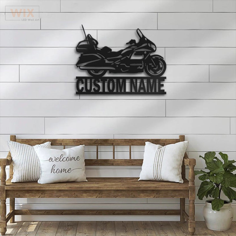 Motorcycle LED Metal Sign - Wix Decor