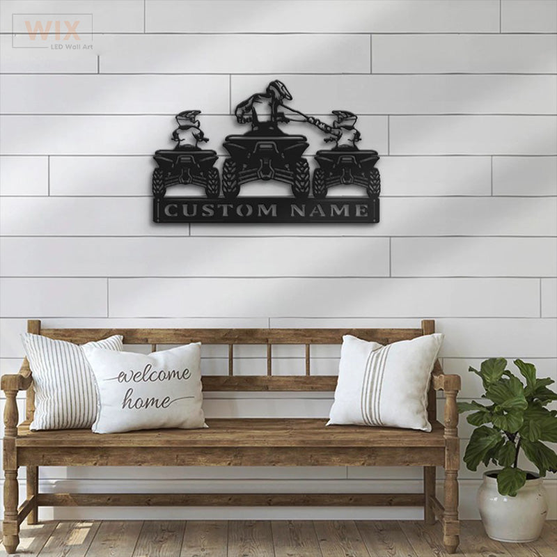Motorcycle LED Metal Sign - Wix Decor