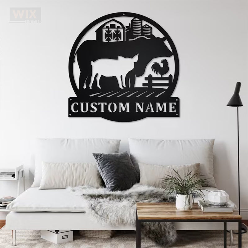 Farm LED Metal Sign