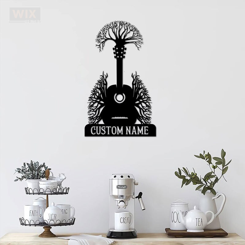Guitar LED Metal Sign