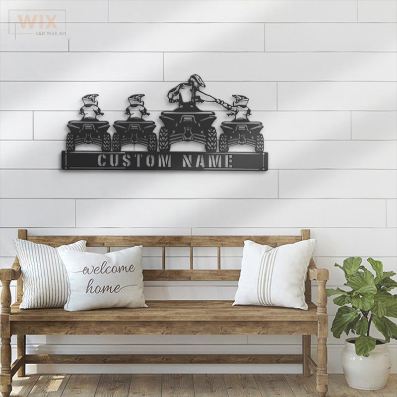 Motorcycle LED Metal Sign - Wix Decor